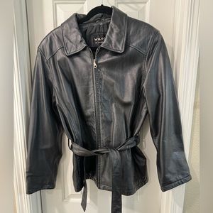 Wilson Black Leather Jacket for Women